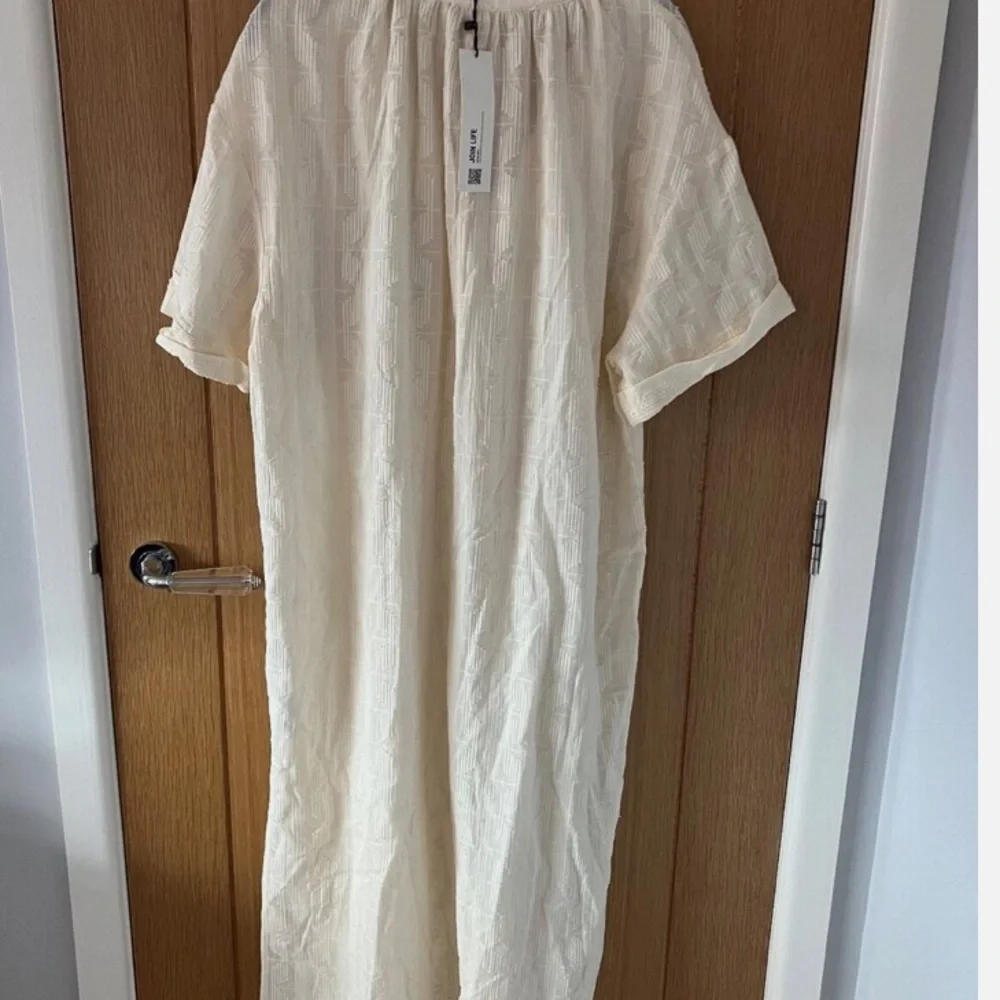 Zara Cream Buttoned Midi Sundress